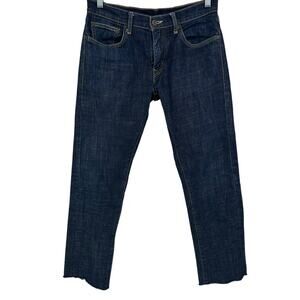 Levi Strauss Dark Wash Matchstick Skinny Raw Hem Jeans 33x28